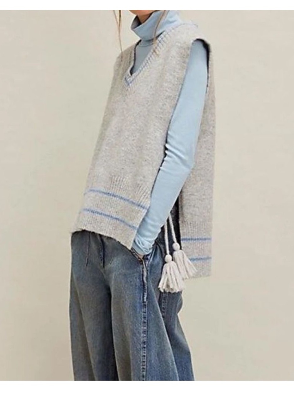 Free People All Star Stripe Poncho-OS